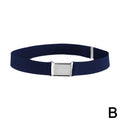 Kids Elastic Belts Kids 2.5cm Width Boy Girl Children Adjustable Elastic Canvas Waistband Stretch Waist Belt with Buckle 60-80cm