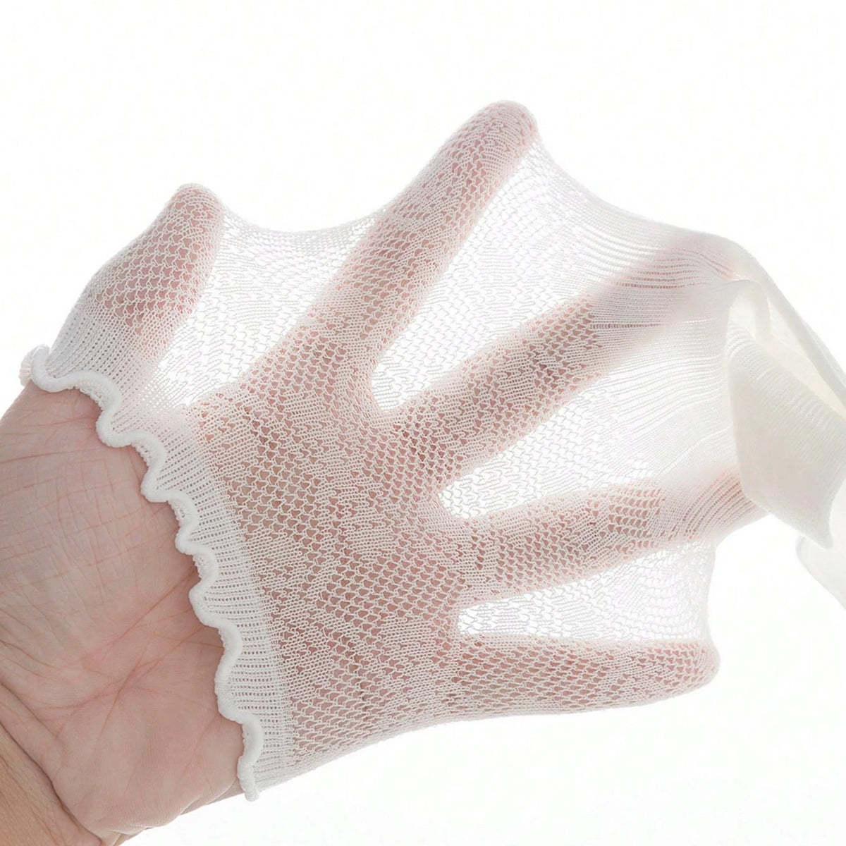 3 Pairs Women Socks Spring Summer Solid Color Thin Mesh Breathable Cute Lace Fashion Korean Style Long Socks for Women