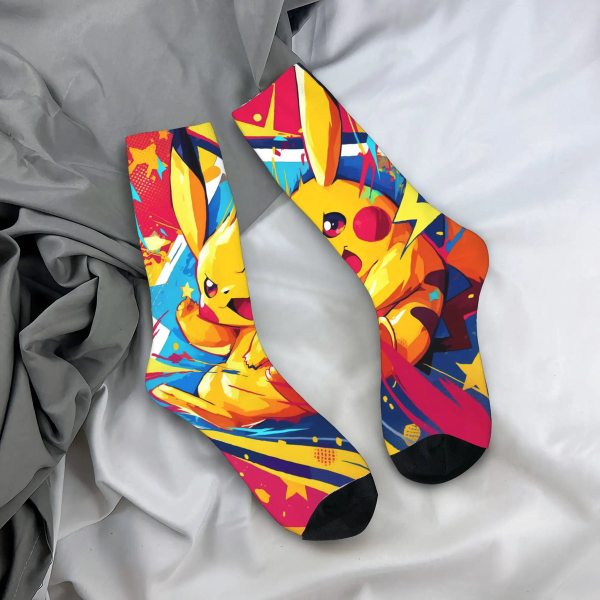Happy Funny Male Men Socks Hip Hop Pokemons Cartoon Gengar Sock Polyester  Graphic Women's Socks Spring Summer Autumn Winter
