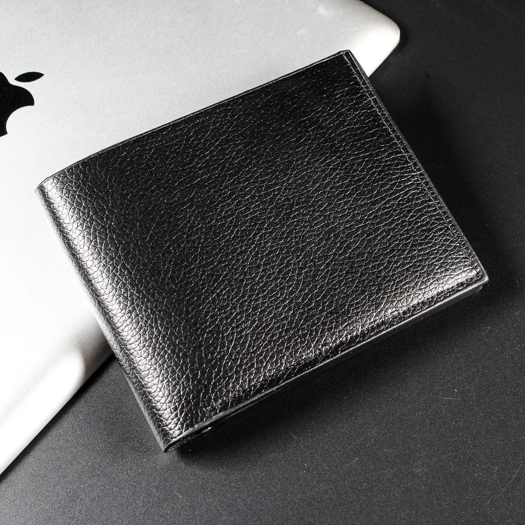 Fashion Short Men's Wallet PU Leather Men Wallets Multiple Card Slots ID/Credit Card Holder Black Wallets for Man
