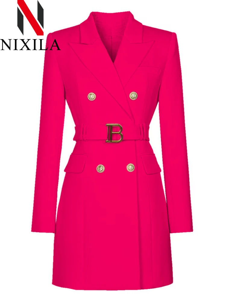New in Spring Autumn Women‘s Fashion Jacket Women Geometric Elegant Dress Coats Lady Women Slim Office Blazer Women Clothing