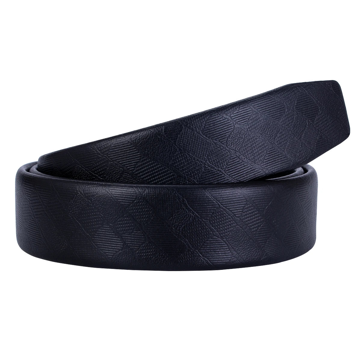 3.5cm wide Luxury Leather Belts for Men Automatic Buckle Blue Men's Belt without Buckle 130CM