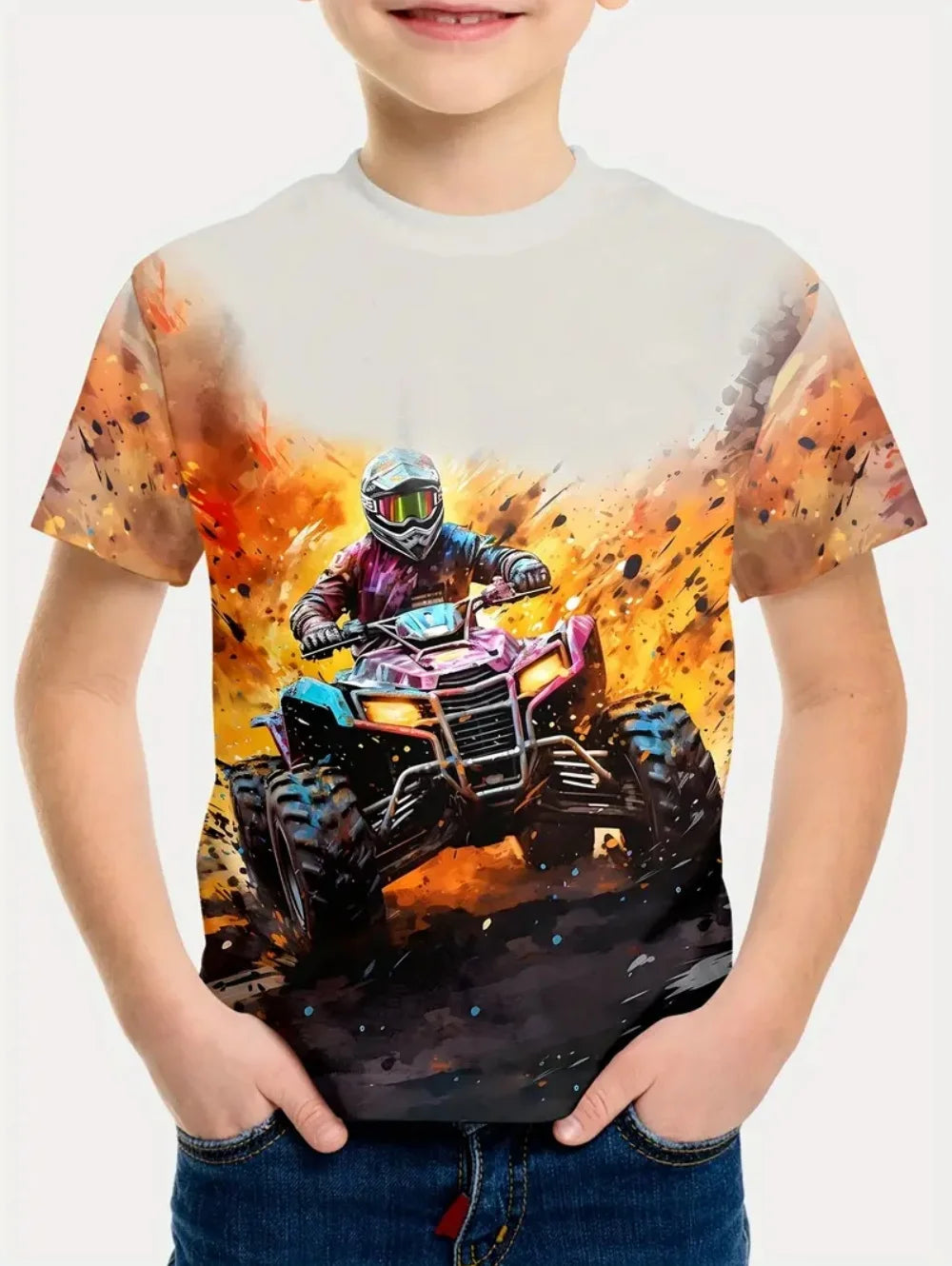 Kids Clothes Boys T Shirt Short Sleeve Stylish Car Racing Graphic T Shirts Children Summer Clothes Casual Streetwear Boy Clothes