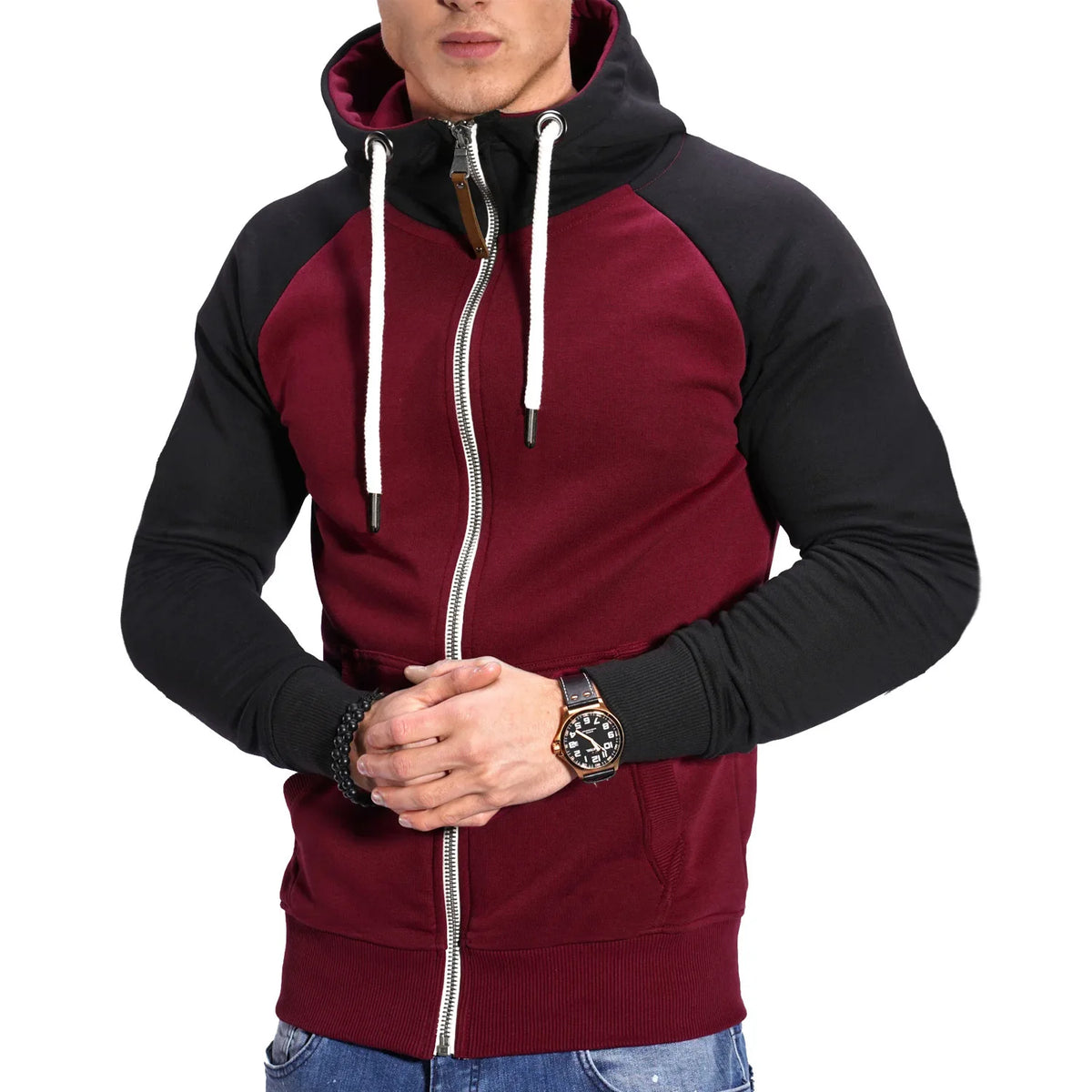 Autumn Winter New Hoodies For Man Clothes Fashion Casual Velvet Warm Zipper Hooded Pullover Outdoor Running  Hoodies Sweatshirt