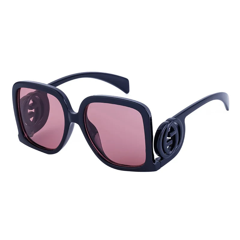 New Sunglasses for Women Retro Fashion Sun Glasses Polygonal Splicing Color Blocked Eyeglass Luxury Design Uv400