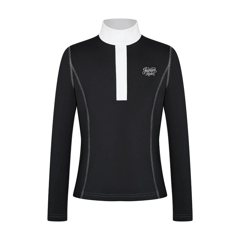Kids Girls Horse Riding Sports Shirt Equestrian Clothes Long Sleeve Quick-dry Athletic Shirts Top for Horsemanship Workout Yoga