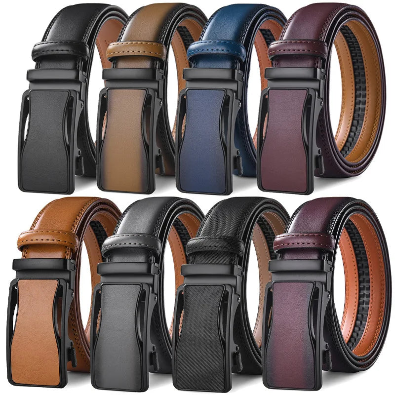 Men Belt Genuine Leather belt for men Alloy buckle ratchet belts Men Designer Belt Automatic belts