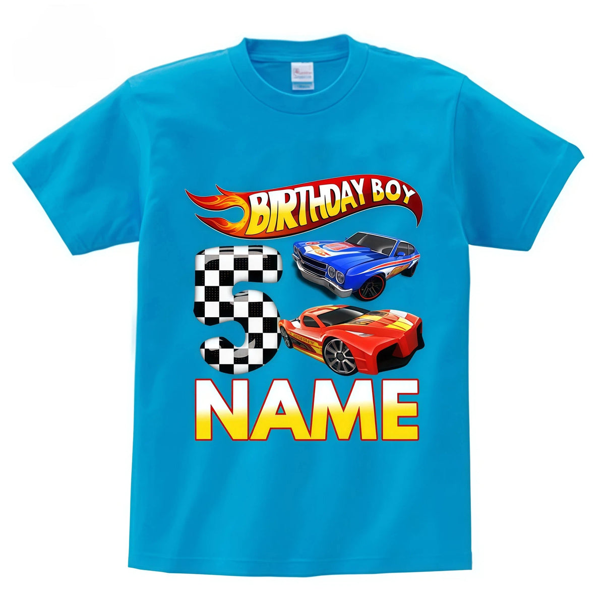 Kids Racing Birthday T Shirt 5 Year Old 2nd T Shirt Kids Shirts for Children Party BOYS Summer Custom Name Toddler Baby T Shirts
