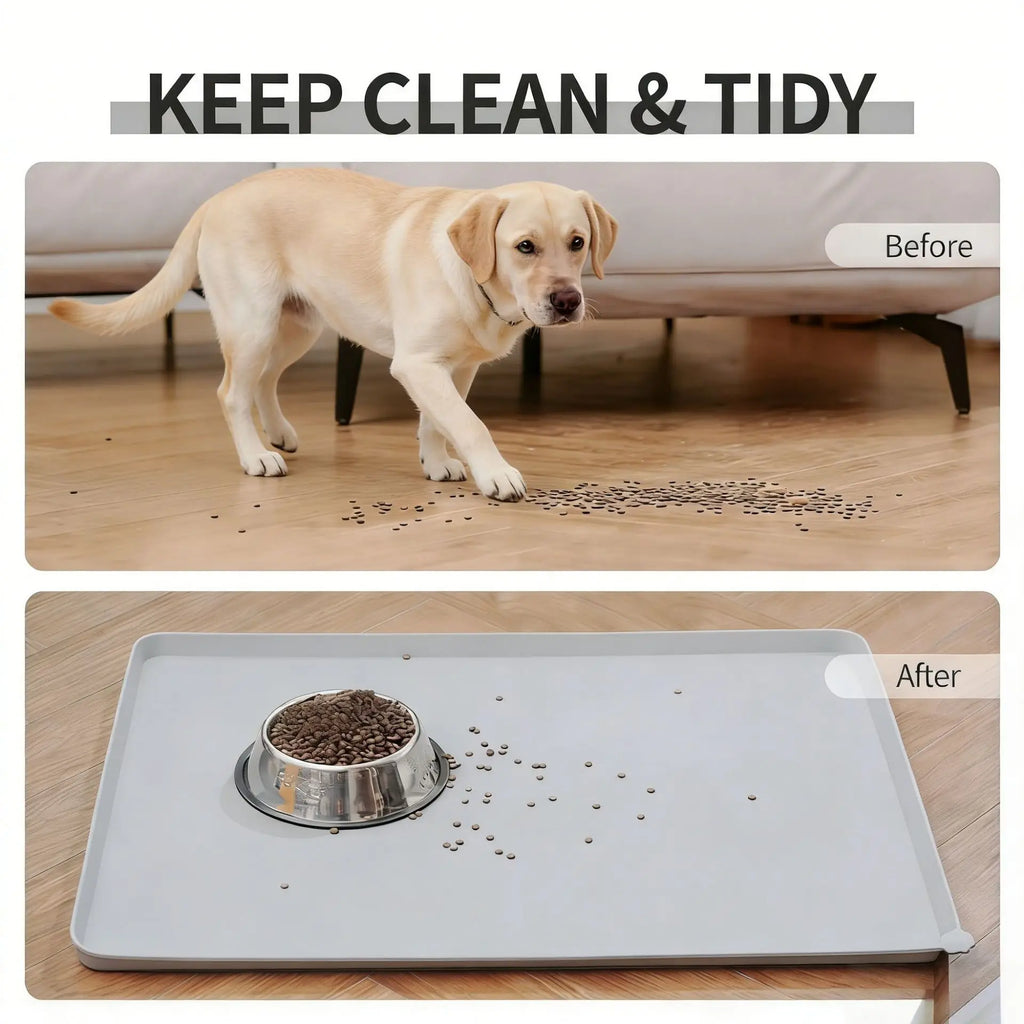 Pet Placemat Cat Dog Feeding Mat Silicone Waterproof Non Slip Food Grade Bowl Pad Easy To Clean Indoor Outdoor Pet Supplies