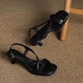 Women Summer Sandals 2026 New Fashion Casual Slingback High Heels Square Toe Cross Strap Party Dress Shoes Office Lady