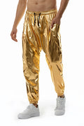 NightClub Party Pants for Men Sweatpants Gold Shinny Dance Stage Joggers Costume Homme 2024 Hip Hop Performance Outfits Trousers