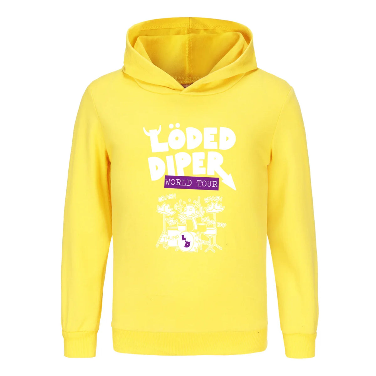 Kids Loded Diper Hoodie Diary of a Wimpy Kid Rock Band Pullover Hooded Sweatshirt for Boys Girls Casual Music Fans Top