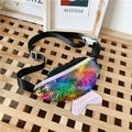 Fashion Kids Bag Sequin Fanny Pack for Girl 2022 Summer Coin Purse Small Belt Bag Shiny Mermaid Waist Pack Children Beach Bags