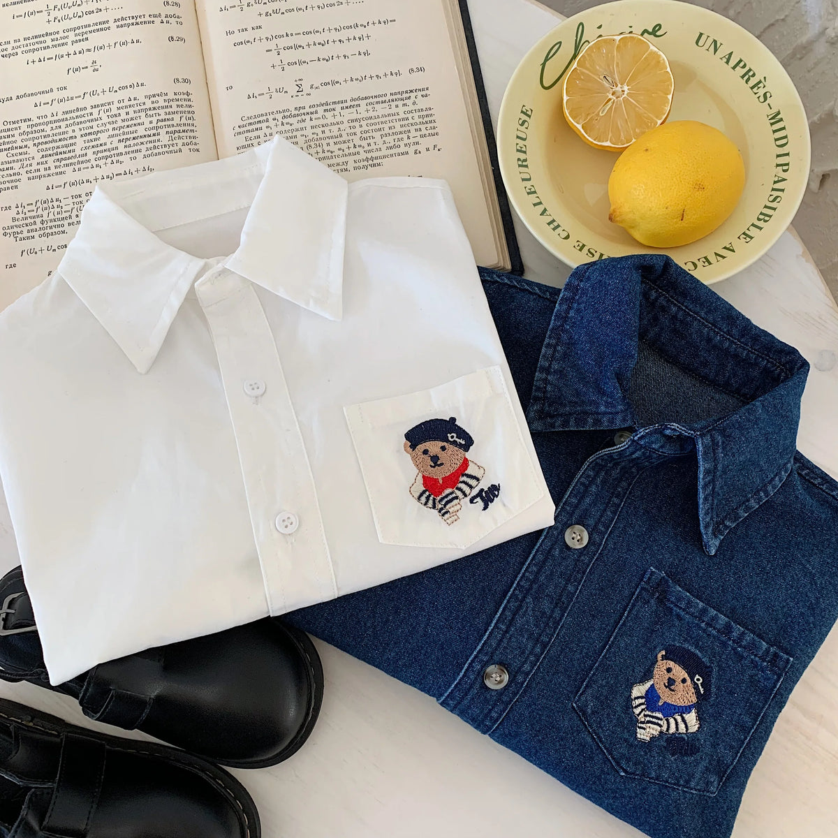 Children's Cowboy Jacket New Spring and Autumn Styles for Boys and Girls Korean Fashion Baby Long Sleeve Shirt Casual Kidswear