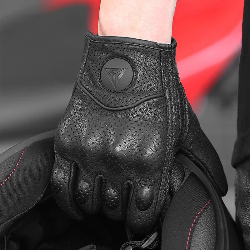 Motorcycle Gloves Men Women Moto Leather Carbon Cycling Mtb Accessories Glove Motorbike Motorcross ATV Motor gear cross guantes
