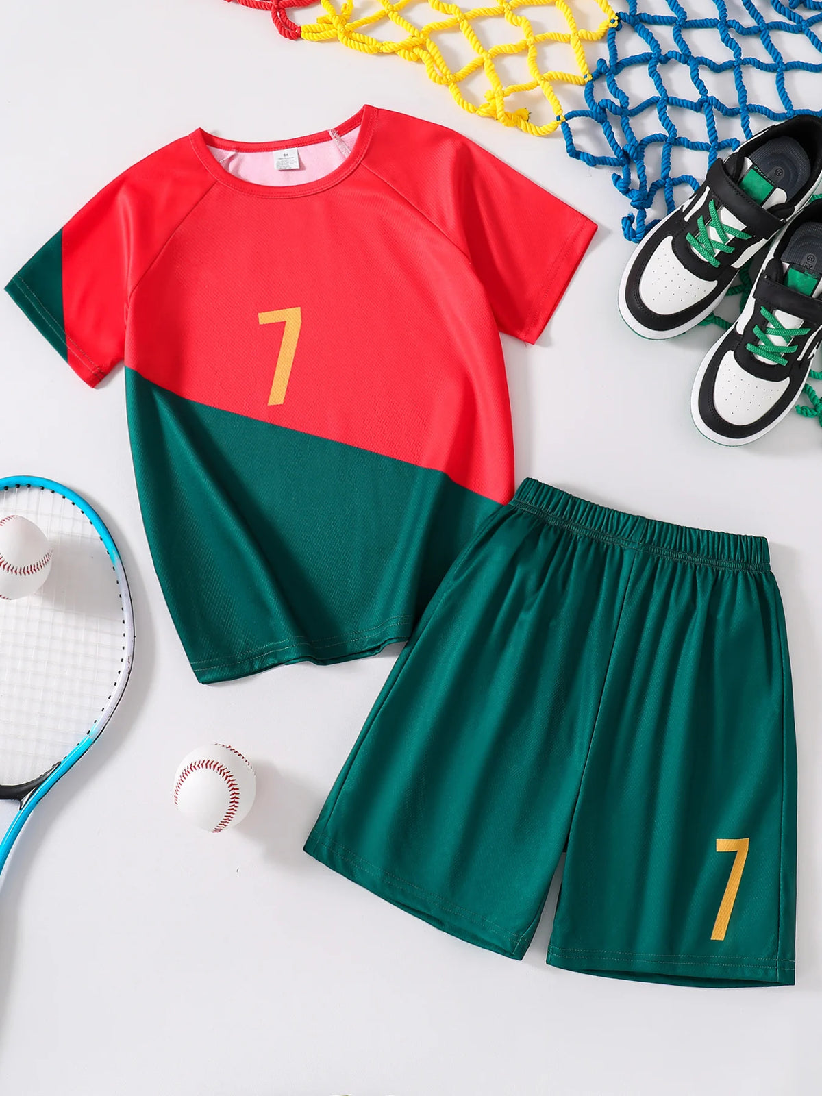 Kids' new fall boys' fashion quick-drying T-shirt and shorts