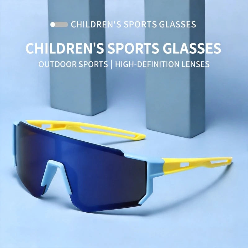 Cycling Sunglasses For Children Kids Riding Sun Glasses For Boys Girls Fashion Outdoors Windproof Goggles UV Resistant Shades