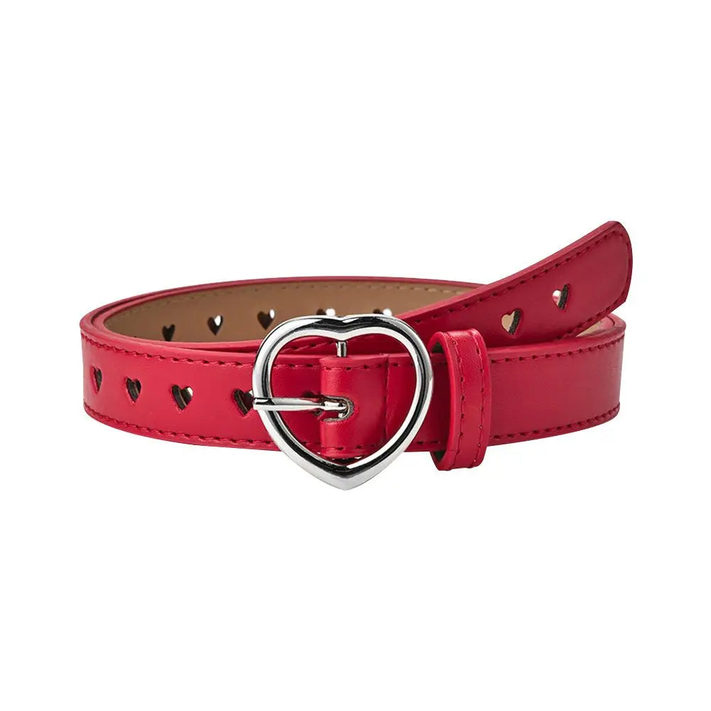 Kids Elastic Belts Girl Stretch Waist Belt Adjustable Heart Belt Uniform Belt for Teen Kids Girls Dresses Belt