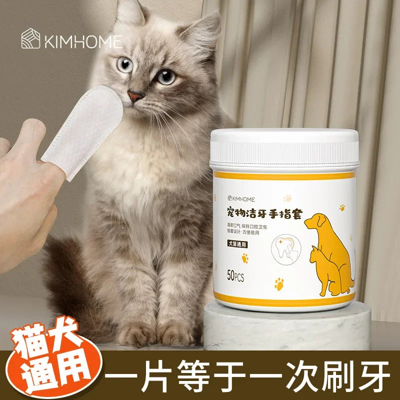 Pet Cleaning Finger Cots, Teeth , Dog Brushing, Tooth  Wipes