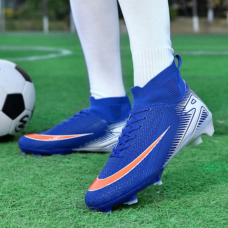 New Men Football Boots Kids Cleats Grass Soccer Shoes Futsal Indoor Ankle Match Training TF/FG Hot-selling Sport High-quality
