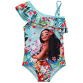 New Kids Swimwear for Girls Cute Cartoon Moana One-piece Swimsuit Kawaii Swimming Beach Swimsuit Blue Bikini 3-7y