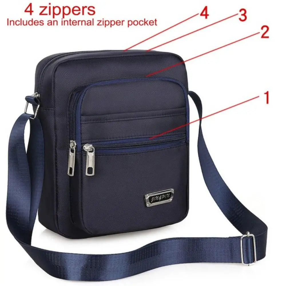 Men Crossbody Bags Male Nylon Shoulder Bags Boy Messenger Bags Man Handbags for Travel Casual Large Satchel Grey