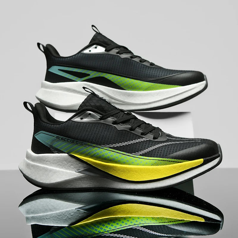 Men's Sports Shoes Full Palm Carbon Plate Road Running Shoes Men's and Women Marathon Shock-absorbing Athletics Training Shoes