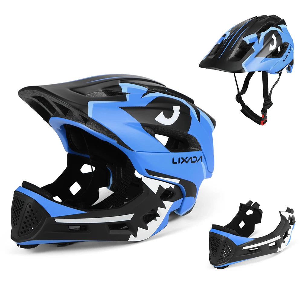 Kids Detachable Full Face Helmet Children Sports Safety Helmet for Cycle Skateboarding Roller Skating