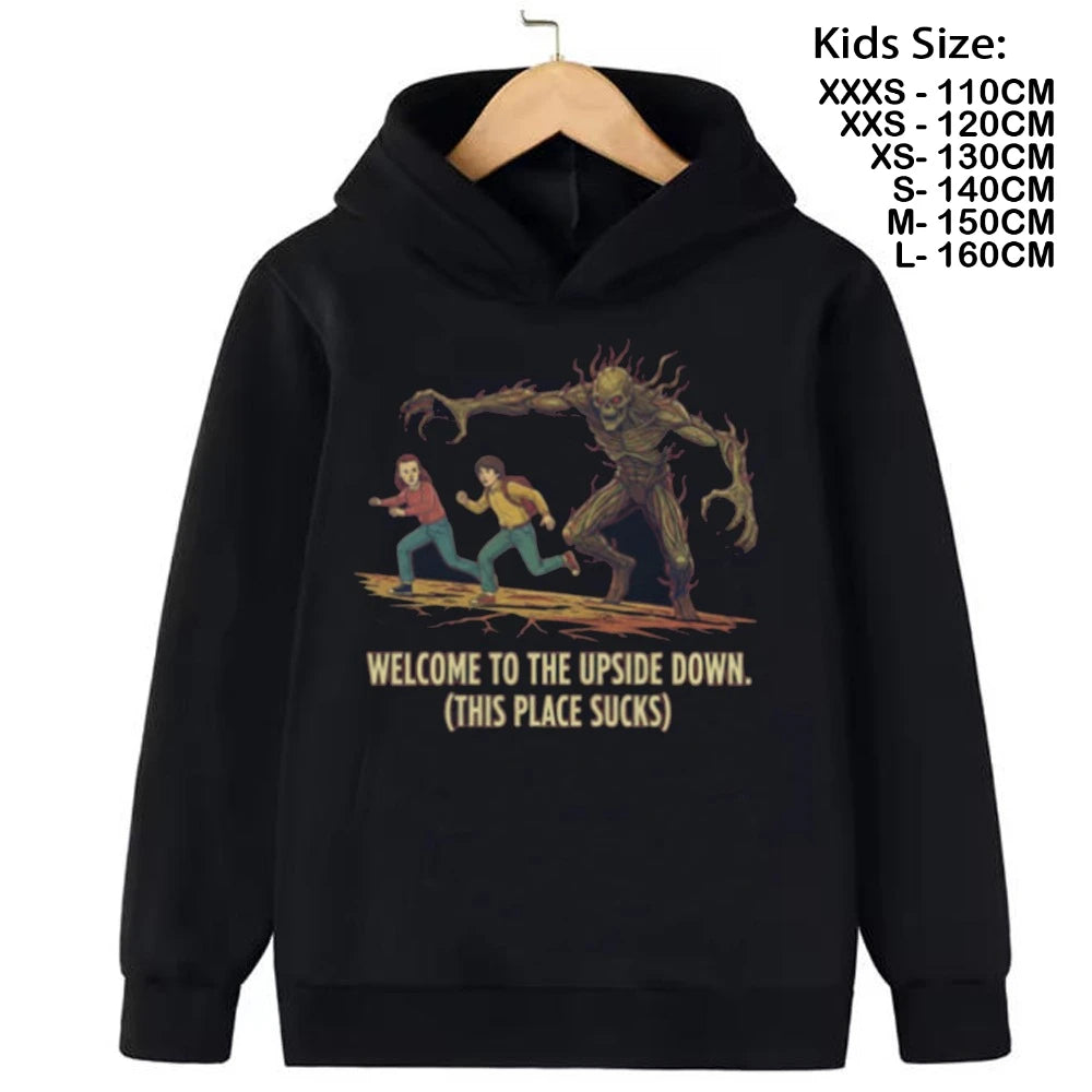 Cartoon Girls Boy Hawkins Demogorgon Hooded Sweatshirt  Children's Fashion Casual Tops WILL Girls Clothing Hoodies