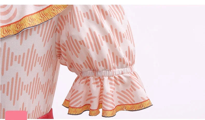 Children's Dress Summer 3-12 Year Old Casual Short-Sleeved Girl's Dress Cotton Print Birthday Party Girl Princess Dress