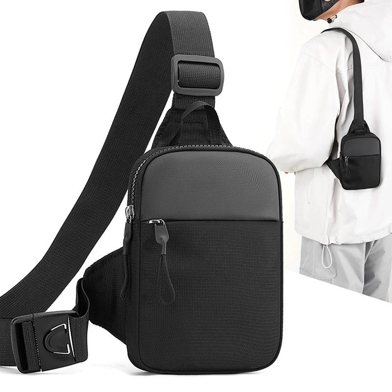 Men's Chest Bag Fashion Small Canvas Shoulder Crossbody Bags For Man Mini Cloth Sling Sport Cross Phone Male Handbag
