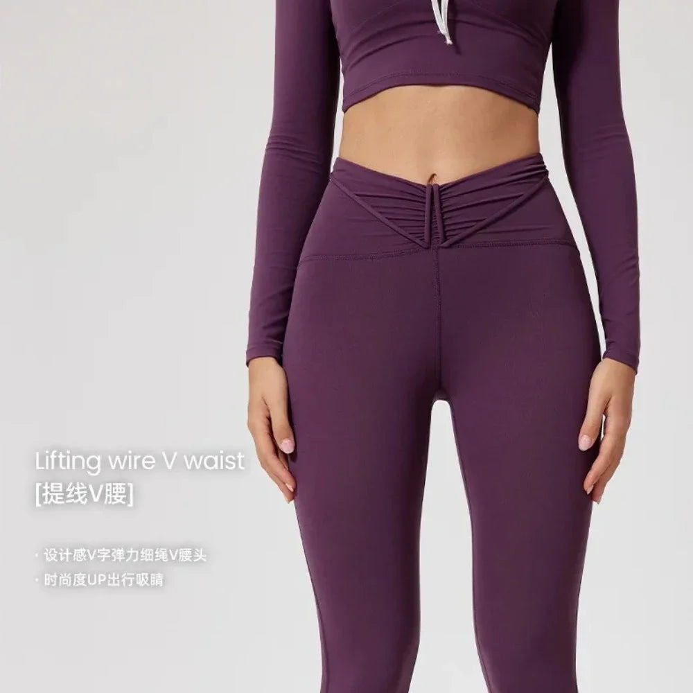 Yoga Leggings Compression Sports Pants Gym Fitness Tights Women's High Waist Hip Push Up Leggings Sportswear Gym Clothing Women
