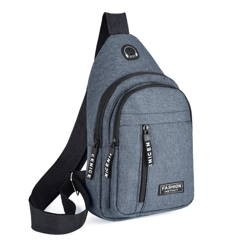 New Men Shoulder Bags Chest Bag Multifuncional Crossbody Bags Travel Sling Bag