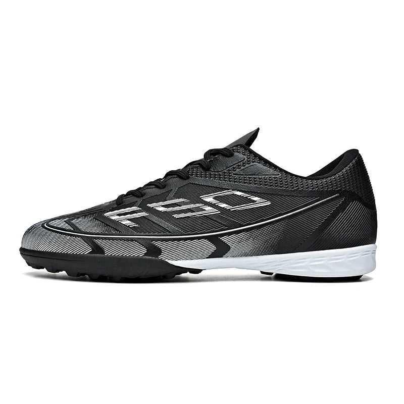 Youth Adult High‑Top Soccer Shoes TF Turf Cleats Breathable Knit Sock Ankle Design Non‑Slip Training Football Sneakers