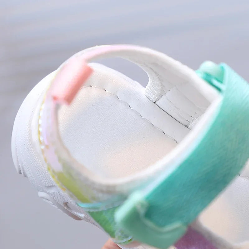 Children's Soft and Comfy Sandals with Non-Skid Soles Kids Colorfull Sandals for Baby Girls (2-6 years)