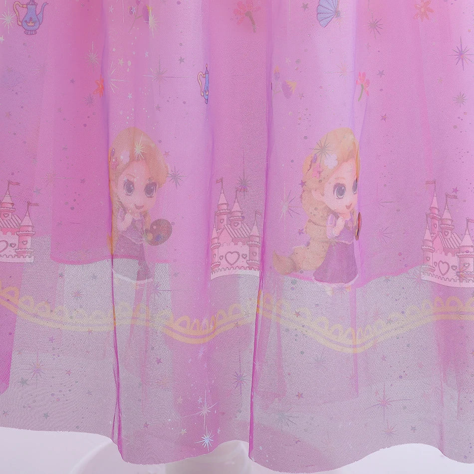 Girls Princess Pink Dress Children Rapunzel Pink Clothing Girls Spring Autumn and Winter Velvet Dress Kids Stage Performs Clothe