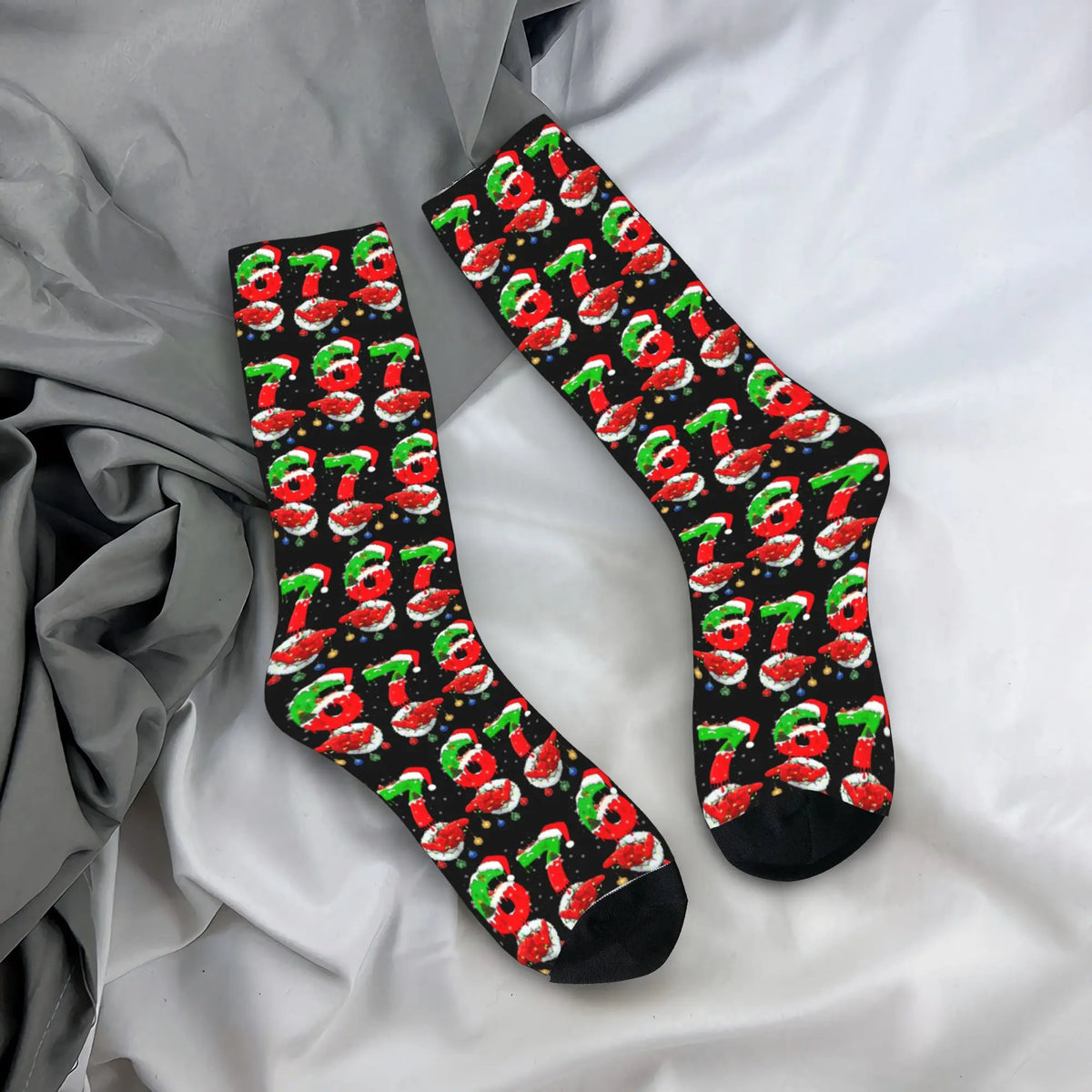Adults Men Socks Meme 67 Six Seven 6 7 Italian Brainrot  Stockings Winter Novelty Warm Soft Socks Sports Anti Bacterial Socks