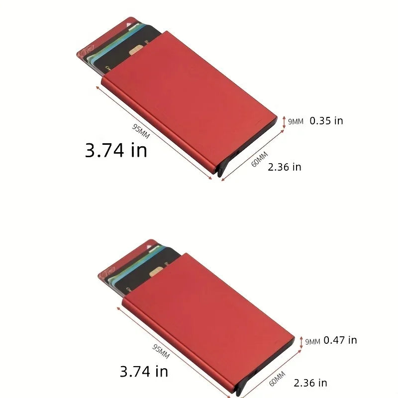 Smart Wallet Card Holder Metal Thin Slim Men Women Wallets Pop Up Minimalist Wallet Small Black Purse Vallet Walets for Men