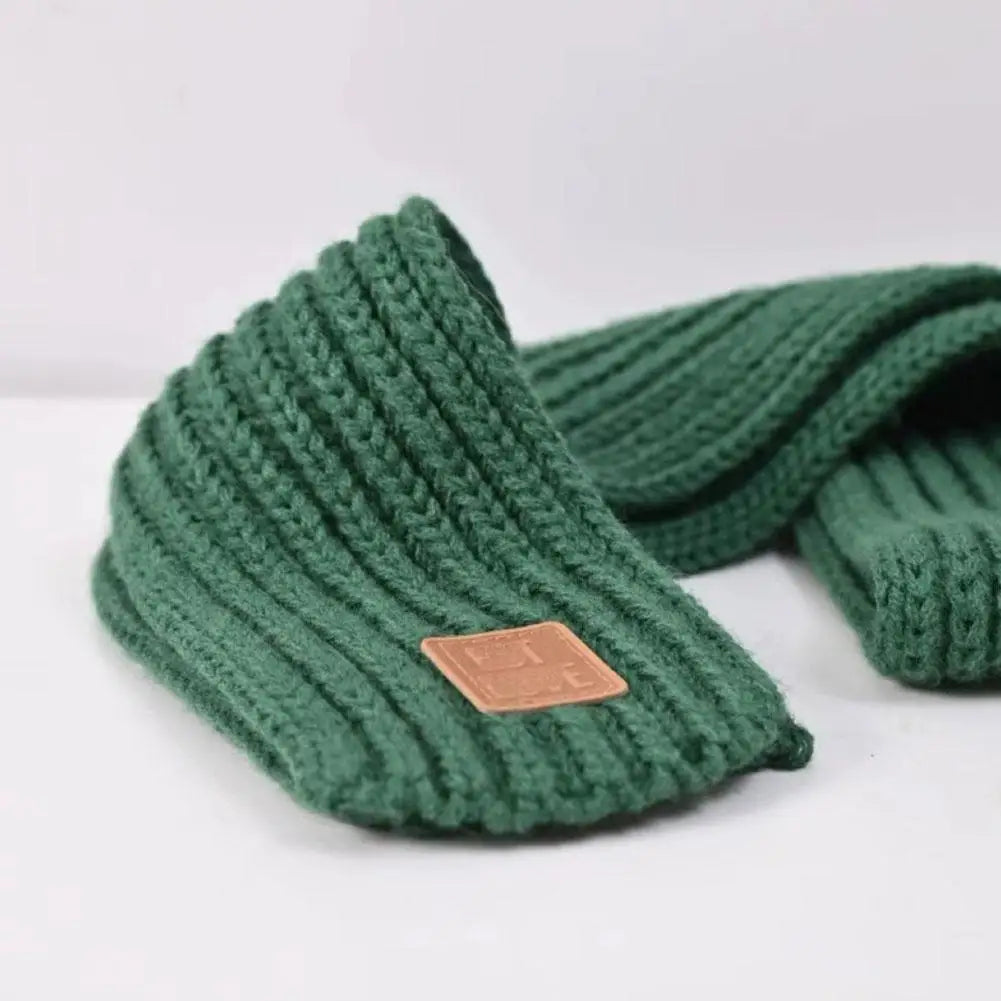 Winter Knitted Scarf for Kids Boys Girls Neckerchief Outdoor Keep Warm Neck Warmer Scarf Soft Parent-child Children´s Scarves