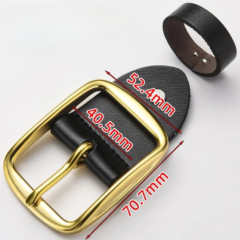 Fashionable Belt Buckles for Men's Belts 40mm Wide Metal Pin Buckles Black PU Loop Belt Accessories