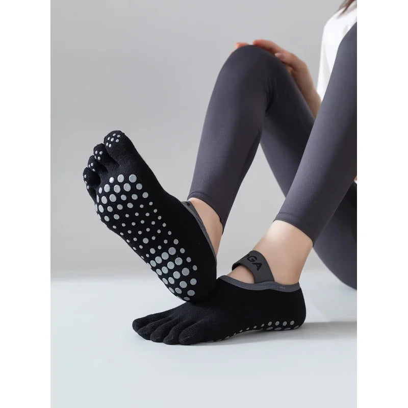 Women's Five Finger Socks 2025 Professional Anti-Slip Yoga Workout Ballet Athletic Non-Slip Socks for Gym Fitness Running