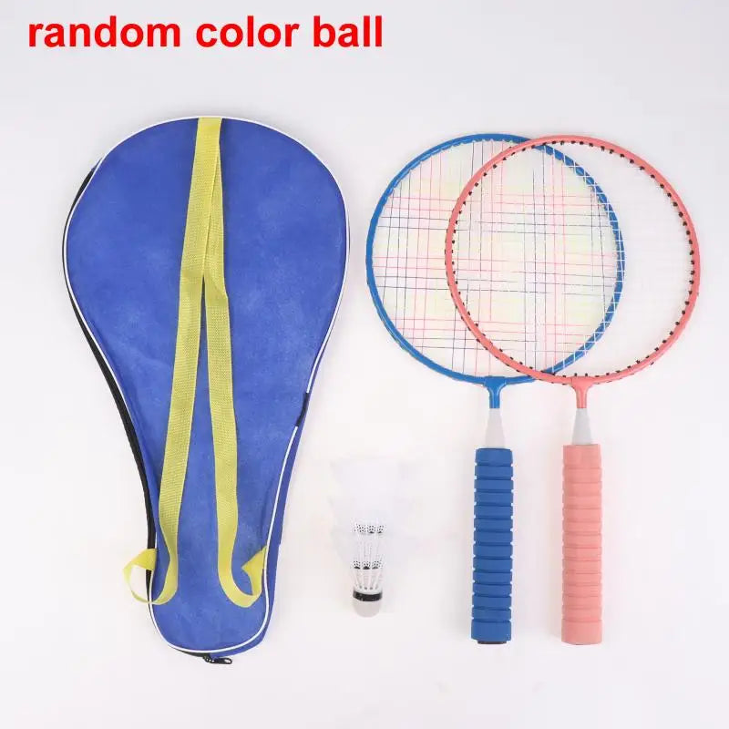 Toy Double Racquet Set Comes With Carrying Backpack Kids Sports Equipment Children Lightweight Badminton Rackets Family Game