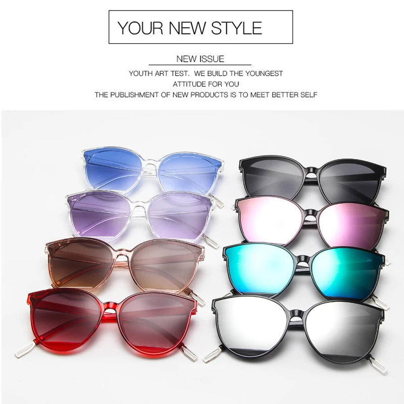 New 2020 Fashion Sunglasses Women Vintage Eyeglasses Black Pink Sun Glasses Mirror Classic Retro Oculos De Sol Feminino UV400