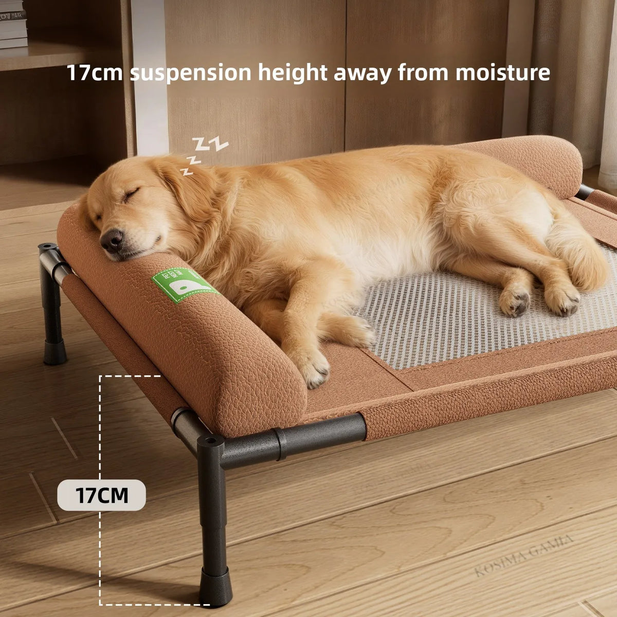Pet Travel Cot with Soft Edged Pillow Breathable Elevated Cooling Dog Bed for Dogs Hammock Bed Small for Indoor & Outdoor