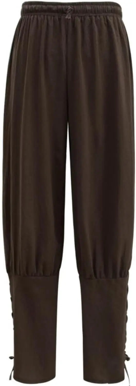 1Mens Womens Ankle Banded Pants Medieval Viking Pirate Cosplay Pants Renaissance Trousers for Adult