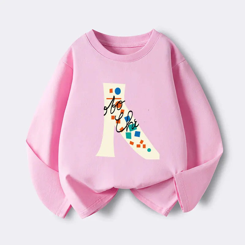 kids shirts 2025 new autumn full sleeve baby girls tops boys tees cotton children clothing cartoon kids t-shirts