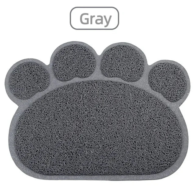 Pet Dog Cat Feeding Mat Dog Paw Shape Pet Bed Mat Dish Bowl Food Water Feed Wipe Easy Cleaning Pad Dog Accessories