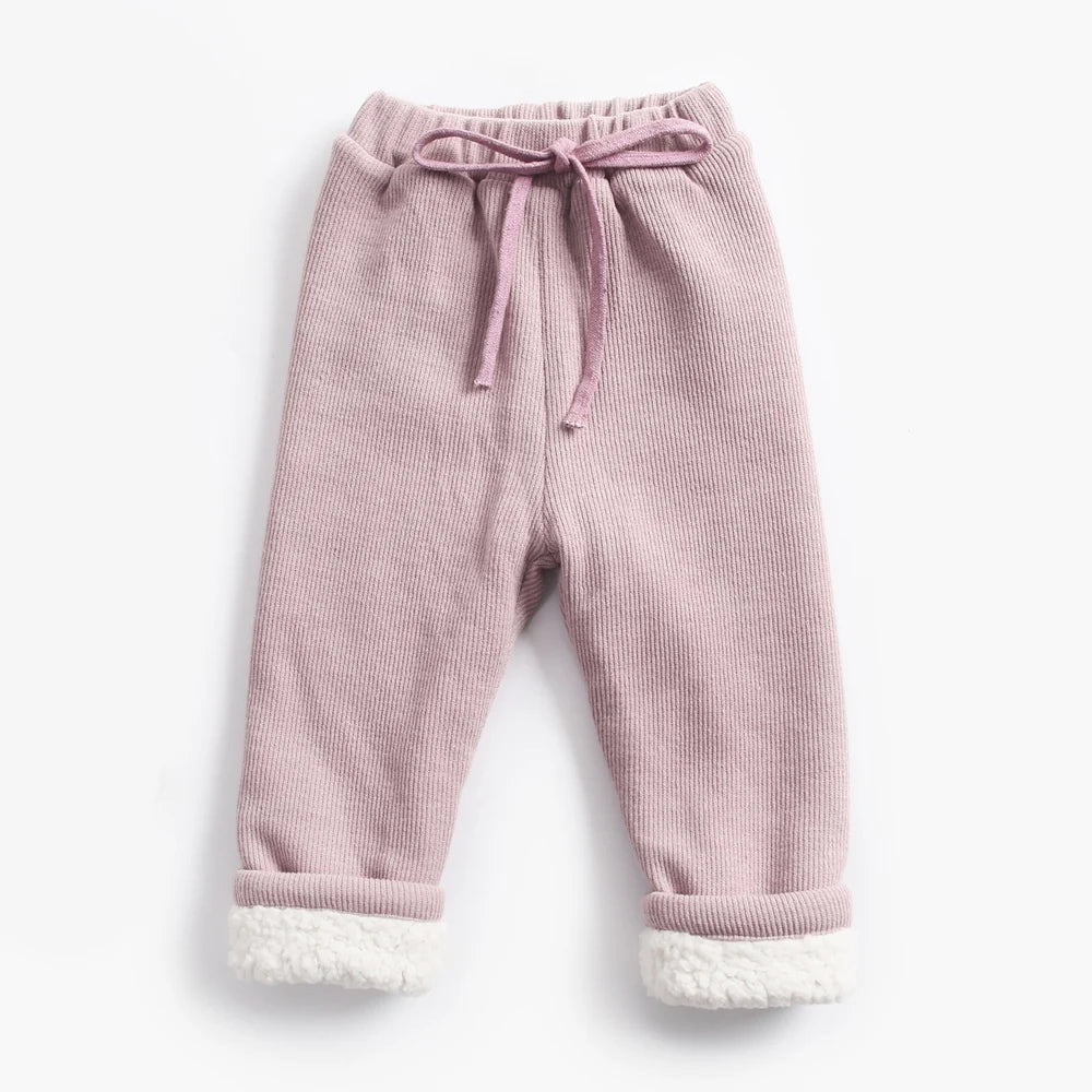 Infants Long Pants Thicken Kids Pants Solid Warm Children Clothing Winter