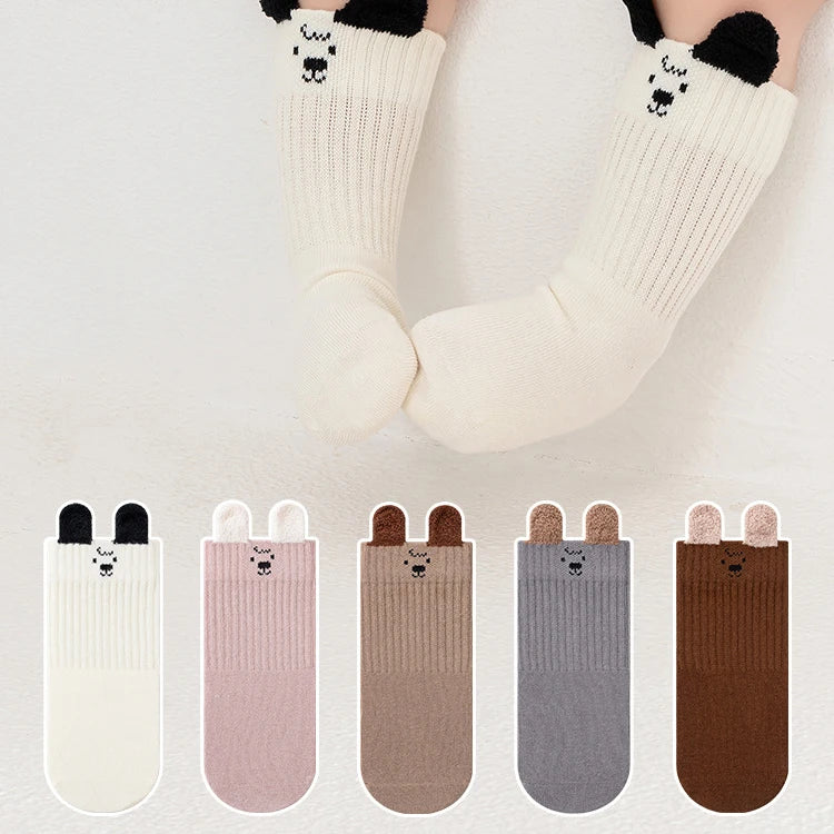 Cute Kids Socks For Girls Boys Soft Cotton Baby Toddler Boy Girl Sock Cartoon Children's Short Socks Autumn Winter 0-8Years