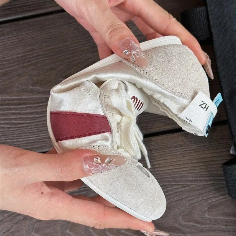 2026 Women's Casual Sneakers Summer Cozy Shallow Ballet Flats Shoes New Women Lace Up Sport Shoes Zapatos De Mujer